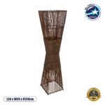 GLOBOSTAR® PALMA 02275 Boho Επιδαπέδιο Φωτιστικό με Ντουί 2 x E27 AC 220-240V IP20 - Καφέ - Μ30 x Π30 x Υ130cm