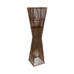 GLOBOSTAR® PALMA 02275 Boho Επιδαπέδιο Φωτιστικό με Ντουί 2 x E27 AC 220-240V IP20 - Καφέ - Μ30 x Π30 x Υ130cm - Image 2