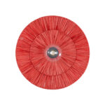 GLOBOSTAR® COLOMBO 02282 Boho Φωτιστικό Τοίχου - Απλίκα με Ντουί 1 x E27 AC 220-240V IP20 - Κόκκινο - Μ40 x Π40 x Υ9cm - Image 5