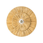 GLOBOSTAR® COLOMBO 02284 Boho Φωτιστικό Τοίχου - Απλίκα με Ντουί 1 x E27 AC 220-240V IP20 - Μπεζ - Μ40 x Π40 x Υ9cm - Image 5