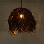 GLOBOSTAR® GUADELOUPE 02293 Boho Κρεμαστό Φωτιστικό Οροφής με Ντουί 1 x E27 AC 220-240V IP20 - Καφέ - Μ50 x Π50 x Υ40cm - Image 3