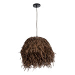 GLOBOSTAR® GUADELOUPE 02293 Boho Κρεμαστό Φωτιστικό Οροφής με Ντουί 1 x E27 AC 220-240V IP20 - Καφέ - Μ50 x Π50 x Υ40cm - Image 4