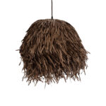 GLOBOSTAR® GUADELOUPE 02293 Boho Κρεμαστό Φωτιστικό Οροφής με Ντουί 1 x E27 AC 220-240V IP20 - Καφέ - Μ50 x Π50 x Υ40cm - Image 5