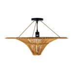 GLOBOSTAR® PALERMO 02308 Boho Φωτιστικό Οροφής με Ντουί 1 x E27 AC 220-240V IP20 - Καφέ - Μ60 x Π60 x Υ36cm - Image 4