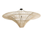 GLOBOSTAR® PALERMO 02309 Boho Φωτιστικό Οροφής με Ντουί 1 x E27 AC 220-240V IP20 - Μπεζ - Μ150 x Π150 x Υ78cm - Image 2