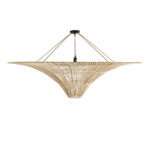 GLOBOSTAR® PALERMO 02309 Boho Φωτιστικό Οροφής με Ντουί 1 x E27 AC 220-240V IP20 - Μπεζ - Μ150 x Π150 x Υ78cm - Image 4