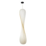 GLOBOSTAR® PRAIA 02317 Μοντέρνο Κρεμαστό Φωτιστικό Οροφής με Ντουί 2 x E27 AC 220-240V IP20 - Μπεζ & Λευκό - Μ25 x Π25 x Υ145cm - Image 4