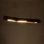GLOBOSTAR® KATRINA 02320 Μοντέρνο Κρεμαστό Φωτιστικό Οροφής LED 24W 1920lm 120° AC 220-240V IP20 Φυσικό Λευκό 4500K - Lumileds SMD Chip - Καφέ - Μ10 x Π10 x Υ100cm - 2 Χρόνια Εγγύηση - Image 3