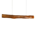 GLOBOSTAR® KATRINA 02320 Μοντέρνο Κρεμαστό Φωτιστικό Οροφής LED 24W 1920lm 120° AC 220-240V IP20 Φυσικό Λευκό 4500K - Lumileds SMD Chip - Καφέ - Μ10 x Π10 x Υ100cm - 2 Χρόνια Εγγύηση - Image 6