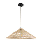GLOBOSTAR® KAIA 02346 Boho Κρεμαστό Φωτιστικό Οροφής με Ντουί 1 x E27 AC 220-240V IP20 - Μπεζ - Μ60 x Π60 x Υ20cm - Image 4