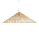 GLOBOSTAR® KAIA 02347 Boho Κρεμαστό Φωτιστικό Οροφής με Ντουί 1 x E27 AC 220-240V IP20 - Μπεζ - Μ80 x Π80 x Υ26cm - Image 5