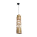 GLOBOSTAR® WAIKIKI 02350 Boho Κρεμαστό Φωτιστικό Οροφής με Ντουί 1 x E27 AC 220-240V IP20 - Μπεζ - Μ20 x Π20 x Υ80cm - Image 4