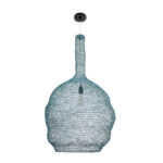 GLOBOSTAR® KENTUCKY 02355 Vintage Κρεμαστό Φωτιστικό Οροφής με Ντουί 1 x E27 AC 220-240V IP20 - Τιρκουάζ - Μ60 x Π60 x Υ90cm - Image 4