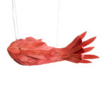 GLOBOSTAR® GOURAMI 02360 Μοντέρνο Κρεμαστό Φωτιστικό Οροφής με Ντουί 1 x E27 AC 220-240V IP20 - Κόκκινο - Μ70 x Π40 x Υ27cm - Image 2