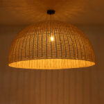 GLOBOSTAR® MONTANA 02380 Boho Κρεμαστό Φωτιστικό Οροφής με Ντουί 1 x E27 AC 220-240V IP20 - Μπεζ - Μ120 x Π120 x Υ60cm - Image 3