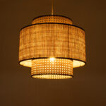 GLOBOSTAR® BRAVADO 02386 Boho Κρεμαστό Φωτιστικό Οροφής με Ντουί 1 x E27 AC 220-240V IP20 - Μπεζ- Μ40 x Π40 x Υ35cm - Image 3