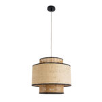 GLOBOSTAR® BRAVADO 02386 Boho Κρεμαστό Φωτιστικό Οροφής με Ντουί 1 x E27 AC 220-240V IP20 - Μπεζ- Μ40 x Π40 x Υ35cm - Image 4