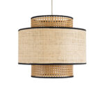 GLOBOSTAR® BRAVADO 02386 Boho Κρεμαστό Φωτιστικό Οροφής με Ντουί 1 x E27 AC 220-240V IP20 - Μπεζ- Μ40 x Π40 x Υ35cm - Image 5