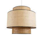 GLOBOSTAR® BRAVADO 02387 Boho Κρεμαστό Φωτιστικό Οροφής με Ντουί 1 x E27 AC 220-240V IP20 - Μπεζ - Μ70 x Π70 x Υ58cm - Image 2
