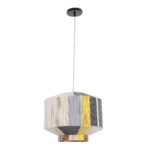 GLOBOSTAR® SALERNO 02388 Boho Κρεμαστό Φωτιστικό Οροφής με Ντουί 1 x E27 AC 220-240V IP20 - Πολύχρωμο - Μ40 x Π40 x Υ35cm - Image 4