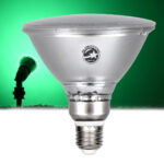 GLOBOSTAR® GARDENPAR 60230 Σποτ E27 PAR38 Σκληρού Υάλου LED 18W 900lm 60° AC 220-240V Αδιάβροχο IP65 Πράσινο - Μ12 x Π12 x Υ13cm - 3 Χρόνια Εγγύηση - Image 2