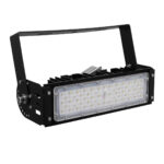 GLOBOSTAR® GOLIATH 90100-1 Προβολέας για Γήπεδα Tennis & Ποδοσφαίρου 5x5 LED 50W 7500lm 75°x135° SDCM<5 Fish Eye Lens AC 220-240V Αδιάβροχο IP65 IK08 Φυσικό Λευκό 5000K - Lumileds SMD Chip & Mean Well Driver - Μαύρο Ματ - Μ32 x Π12 x Υ9cm - 5 Χρόνια Εγγύηση - Image 2