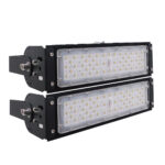 GLOBOSTAR® GOLIATH 90100-2 Προβολέας για Γήπεδα Tennis & Ποδοσφαίρου 5x5 LED 100W 15000lm 75°x135° SDCM<5 Fish Eye Lens AC 220-240V Αδιάβροχο IP65 IK08 Φυσικό Λευκό 5000K - Lumileds SMD Chip & Mean Well Driver - Μαύρο Ματ - Μ32 x Π12 x Υ18cm - 5 Χρόνια Εγγύηση - Image 2