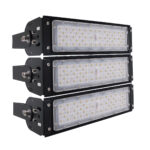 GLOBOSTAR® GOLIATH 90100-3 Προβολέας για Γήπεδα Tennis & Ποδοσφαίρου 5x5 LED 150W 22500lm 75°x135° SDCM<5 Fish Eye Lens AC 220-240V Αδιάβροχο IP65 IK08 Φυσικό Λευκό 5000K - Lumileds SMD Chip & Mean Well Driver - Μαύρο Ματ - Μ32 x Π12 x Υ27cm - 5 Χρόνια Εγγύηση - Image 2
