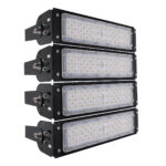 GLOBOSTAR® GOLIATH 90100-4 Προβολέας για Γήπεδα Tennis & Ποδοσφαίρου 5x5 LED 200W 30000lm 75°x135° SDCM<5 Fish Eye Lens AC 220-240V Αδιάβροχο IP65 IK08 Φυσικό Λευκό 5000K - Lumileds SMD Chip & Mean Well Driver - Μαύρο Ματ - Μ32 x Π12 x Υ36cm - 5 Χρόνια Εγγύηση - Image 2