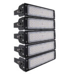 GLOBOSTAR® GOLIATH 90100-5 Προβολέας για Γήπεδα Tennis & Ποδοσφαίρου 5x5 LED 250W 37500lm 75°x135° SDCM<5 Fish Eye Lens AC 220-240V Αδιάβροχο IP65 IK08 Φυσικό Λευκό 5000K - Lumileds SMD Chip & Mean Well Driver - Μαύρο Ματ - Μ32 x Π12 x Υ45cm - 5 Χρόνια Εγγύηση - Image 2