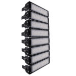 GLOBOSTAR® GOLIATH 90100-8 Προβολέας για Γήπεδα Tennis & Ποδοσφαίρου 5x5 LED 400W 60000lm 75°x135° SDCM<5 Fish Eye Lens AC 220-240V Αδιάβροχο IP65 IK08 Φυσικό Λευκό 5000K - Lumileds SMD Chip & Mean Well Driver - Μαύρο Ματ - Μ32 x Π12 x Υ72cm - 5 Χρόνια Εγγύηση - Image 2