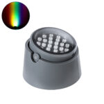 GloboStar® FLOOD-RANA 90752 Κινούμενος Προβολέας - Σποτ Φωτισμού Wall Washer για Φωτισμό Κτιρίων LED 60W 5100lm 5° DC 24V Αδιάβροχο IP67 Φ30 x Υ20cm RGBW DMX512 - Γκρι Ανθρακί - 3 Χρόνια Εγγύηση - Image 2