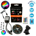 Πλήρες Κιτ Κρυφού Φωτισμού RGB με USB για Τηλεοράσεις και Τηλεχειριστήριο GloboStar 06006