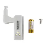 GloboStar® CLOSET 79640 Φωτιστικό Ντουλάπας LED για Μεντεσέ με Διακόπτη On/Off Κουμπωτό με Μπαταρία(Δεν συμπεριλαμβάνεται) - Ψυχρό Λευκό 6000K - Μ7 x Π4 x Υ2.5cm - Image 6