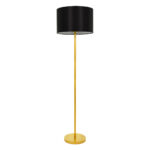 GLOBOSTAR® ASHLEY 00825 Μοντέρνο Επιδαπέδιο Φωτιστικό με Ντουί 1 x E27 AC 220-240V IP20 - Μαύρο & Χρυσό - Μ40 x Π40 x Υ148cm - Image 2