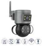GloboStar® 86077 Επιτοίχια Κάμερα Πρίζας WiFi HD 1080P 350° Διπλή Κατέυθυνση Ομιλίας & Ανιχνευτή Κίνησης - Απομακρυσμένος Έλεγχος - Αδιάβροχη IP65 - Γρι Μαύρο - Μ15 x Π14.5 x Y15cm - 2 Χρόνια Εγγύηση - Image 2