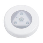 GloboStar® 79004 Φωτιστικό Νυκτός Μπαταρίας 3xAAA (Δεν Περιλαμβάνεται) LED SMD 5050 1W 80lm με Αισθητήρα Κίνησης και 3M Διπλής Όψης Αυτοκόλλητη Ταινία Αδιάβροχο IP44 Ψυχρό Λευκό 6000K D7.5 x H1.5cm - Image 2