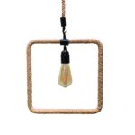 GLOBOSTAR® MALVERN 10001240 Vintage Κρεμαστό Φωτιστικό Οροφής με Ντουί 1 x E27 AC 220-240V IP20 - Μαύρο & Μπεζ - Μ33 x Π22 x Υ33cm - Image 2