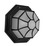 GLOBOSTAR® RUBY 00912 Vintage Φωτιστικό Οροφής με Ντουί 1 x E27 AC 220-240V IP20 - Μαύρο & Λευκό - Μ27 x Π27 x Υ12cm - Image 2