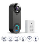 GloboStar® 86075 Επαναφορτιζόμενη Ψηφιακή Έξυπνη Camera Εξώπορτας 1080P WiFi 166° Μοιρών - 2500mAh - Νυχτερινή Όραση με LED IR - Ανιχνευτή Κίνησης - Κουδούνι - Διπλή Κατέυθυνση Ομιλίας - Μαύρο - Image 2