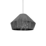 GLOBOSTAR® NUI 205-0066 Boho Κρεμαστό Φωτιστικό Οροφής με Ντουί 1 x E27 AC 220-240V IP20 - Γκρι - M60 x Π60 x Υ41cm - Image 2