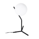 GLOBOSTAR® ELFIS 01100 Μοντέρνο Επιτραπέζιο Φωτιστικό Πορτατίφ με Ντουί 1 x E27 AC 220-240V IP20 - Μαύρο & Λευκό - Μ22 x Π27 x Υ41cm - Image 2