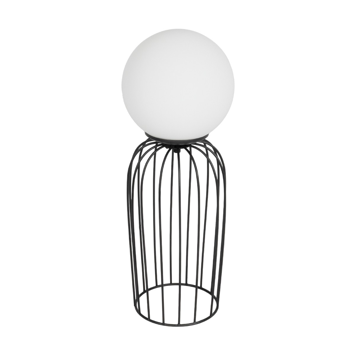 0c99cf_203_0295_1 GLOBOSTAR® KAZAF 203-0295 Μοντέρνο Επιτραπέζιο Φωτιστικό Πορτατίφ με Ντουί 1 x E27 AC 220-240V IP20 - Μαύρο & Λευκό - Μ16 x Π16 x Υ40cm - Image 1