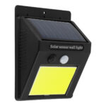 GLOBOSTAR® VELION 71495 Προβολέας με Ανιχνευτή PIR / Αισθητήρα Κίνησης LED 10W 500lm 120° DC 5V με Φωτοβολταϊκό Panel 5V 0.3W & Επαναφορτιζόμενη Μπαταρία Li-ion 3.2V 1200mAh Αδιάβροχο IP65 Ψυχρό Λευκό 6000K - Sanan COB Chip - Μαύρο - Μ9.6 x Π4.8 x Υ12.4cm - 2 Χρόνια Εγγύηση - Image 2