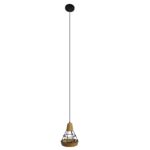 GLOBOSTAR® AKRON 10001133 Μοντέρνο Κρεμαστό Φωτιστικό Οροφής με Ντουί 1 x E27 AC 220-240V IP20 - Μπεζ & Μαύρο - Μ19 x Π19 x Υ22cm - Image 4