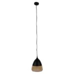 GLOBOSTAR® OLIVER 10001231 Vintage Κρεμαστό Φωτιστικό Οροφής με Ντουί 1 x E27 AC 220-240V IP20 - Μαύρο & Μελί - Μ20 x Π20 x Υ21cm - Image 4