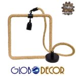 GLOBOSTAR® MALVERN 10001240 Vintage Κρεμαστό Φωτιστικό Οροφής με Ντουί 1 x E27 AC 220-240V IP20 - Μαύρο & Μπεζ - Μ33 x Π22 x Υ33cm - Image 5