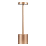 GloboStar® JOJO 76522 Επαναφορτιζόμενο Επιτραπέζιο Φωτιστικό Πορτατίφ LED 1.5W 105lm 120° DC 5V IP44 CCT Ultra Θερμό 1500K - Φυσικό Λευκό 4500K - Ψυχρό Λευκό 6000K Dimmable Χάλκινο Αλουμίνιο - Μ8 x Π8 x Υ34cm - 2 Χρόνια Εγγύηση - Image 2