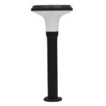 GLOBOSTAR® VEGGIE 12115 Φωτιστικό Κολωνάκι Κήπου LED 10W 500lm 120° με Ενσωματωμένο Φωτοβολταϊκό Panel 6V 2W & Επαναφορτιζόμενη Μπαταρία Li-ion 3.2V 6000mAh με Αισθητήρα Κίνησης-Ημέρας-Νύχτας Αδιάβροχο IP65 Ψυχρό Λευκό 6000K - Μαύρο - Μ26.5 x Π26.5 x Υ60cm - 2 Χρόνια Εγγύηση - Image 2