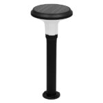 GLOBOSTAR® VEGGIE 12115 Φωτιστικό Κολωνάκι Κήπου LED 10W 500lm 120° με Ενσωματωμένο Φωτοβολταϊκό Panel 6V 2W & Επαναφορτιζόμενη Μπαταρία Li-ion 3.2V 6000mAh με Αισθητήρα Κίνησης-Ημέρας-Νύχτας Αδιάβροχο IP65 Ψυχρό Λευκό 6000K - Μαύρο - Μ26.5 x Π26.5 x Υ60cm - 2 Χρόνια Εγγύηση - Image 3